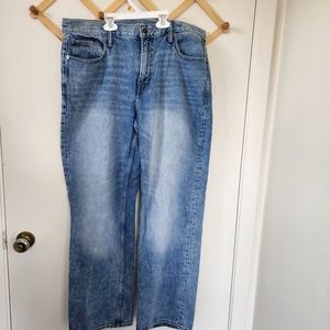 Old Navy loose fit 34x30 distressed jeans used good condition